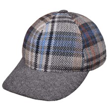 Cappello Baseball Quadri Shetland 100% lana