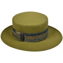 Cappello Pamela Nastro A Contrasto 100% lana Tg. Unica