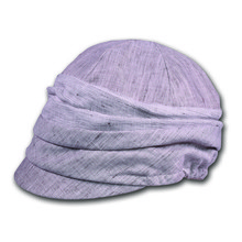 Berrettone Donna Bicolore 100% lino TG Unica Regolabile