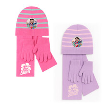 Set cuff+scaldacol+guanti 'Princess 100% Acrilico