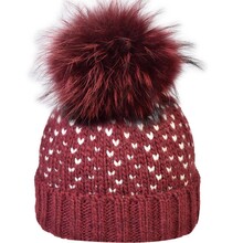 Cuffia Bicolore Pon Pon Pelliccia 30% lana 10% visca 60% acrilico