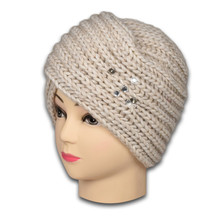 Cuffia 'Turbante'  Unito 60% acrilico 30% lana 10% visca