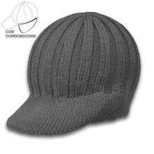 Cuffia 'Fantino' con copriorecchie 50% Lana 50% Acrilico