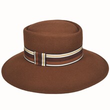 Cappello Modello Pamela Gro Righe 100% Lana TG Unica Regolabile