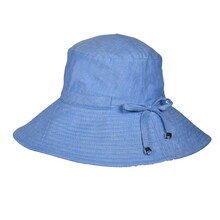Cappello Modello Pamela Ala Larga 100% Lino TG Unica Regolabile