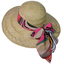 Cappello Modello Pamela Guarnita 100% Paglia TG Unica